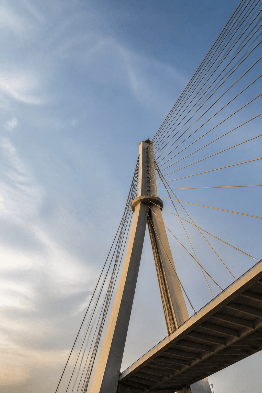 Cable-stayed bridge architecture in New Town, Kolkata
